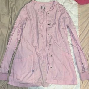 Light pink scrub jacket